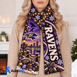 Baltimore Ravens NFL Scarf Personalized For Fan