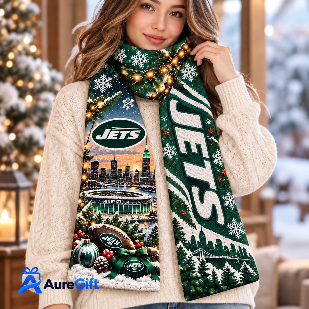New York Jets NFL Scarf Personalized For Fan