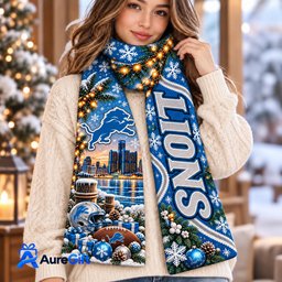 Detroit Lions NFL Scarf Personalized For Fan
