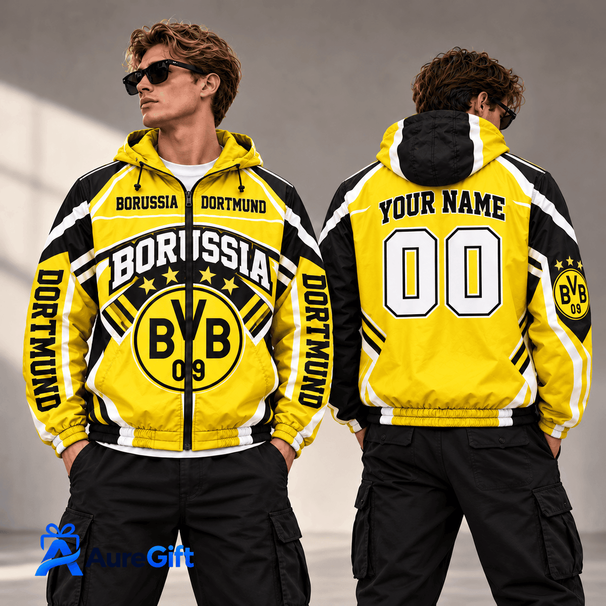 Borussia Dortmund Bundesliga Matchday Personalized Name Windbreaker Jacket For Fan - Limited Edition