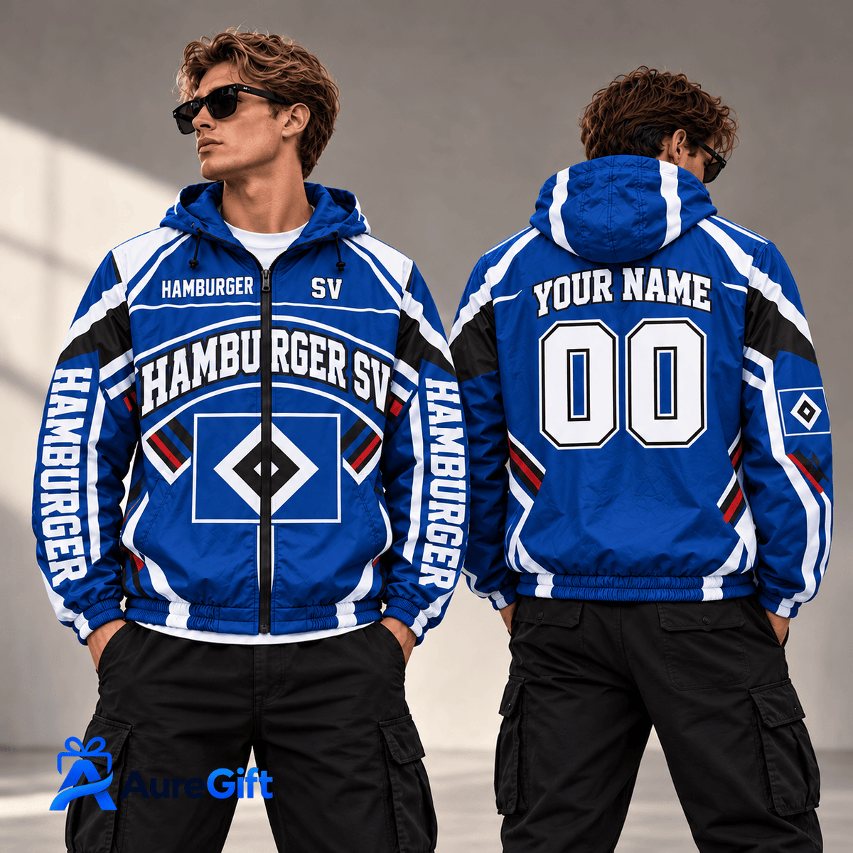 Hamburger SV Bundesliga Matchday Personalized Name Windbreaker Jacket For Fan - Limited Edition