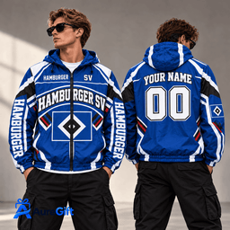 Hamburger SV Bundesliga Matchday Personalized Name Windbreaker Jacket For Fan - Limited Edition