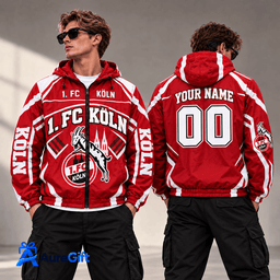 1. FC Köln Bundesliga Matchday Personalized Name Windbreaker Jacket For Fan - Limited Edition