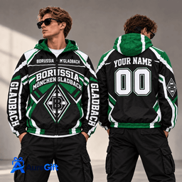 Borussia Mönchengladbach Bundesliga Matchday Personalized Name Windbreaker Jacket For Fan - Limited Edition