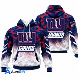 New York Giants NFL Camo Hoodie – Football Pullover Sweatshirt