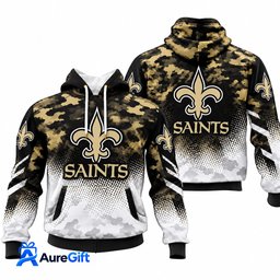 New Orleans Saints NFL Camo Hoodie – Football Pullover Sweatshirt
