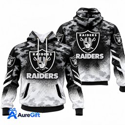 Las Vegas Raiders NFL Camo Hoodie – Football Pullover Sweatshirt