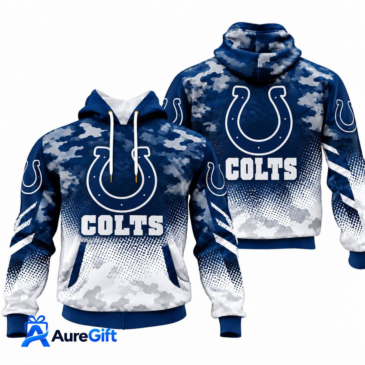 Indianapolis Colts NFL Camo Hoodie – Football Pullover Sweatshirt