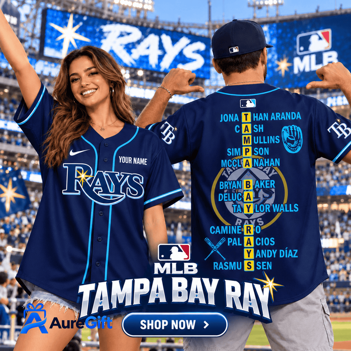 Tampa Bay Rays MLB World Series 2026 Premium Personalized Baseball Jersey Gift For Fan