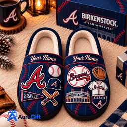 Atlanta Braves MLB Game Day Personalized Name Slipper Gift For Fan - Limited Edition