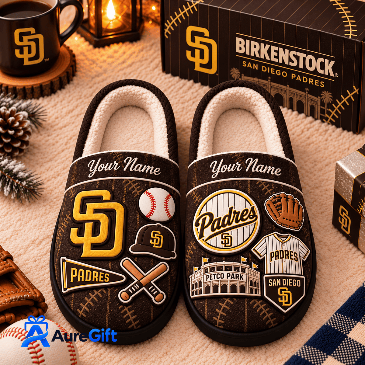 San Diego Padres MLB Game Day Personalized Name Slipper Gift For Fan - Limited Edition