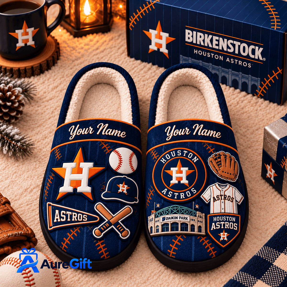 Houston Astros MLB Game Day Personalized Name Slipper Gift For Fan - Limited Edition
