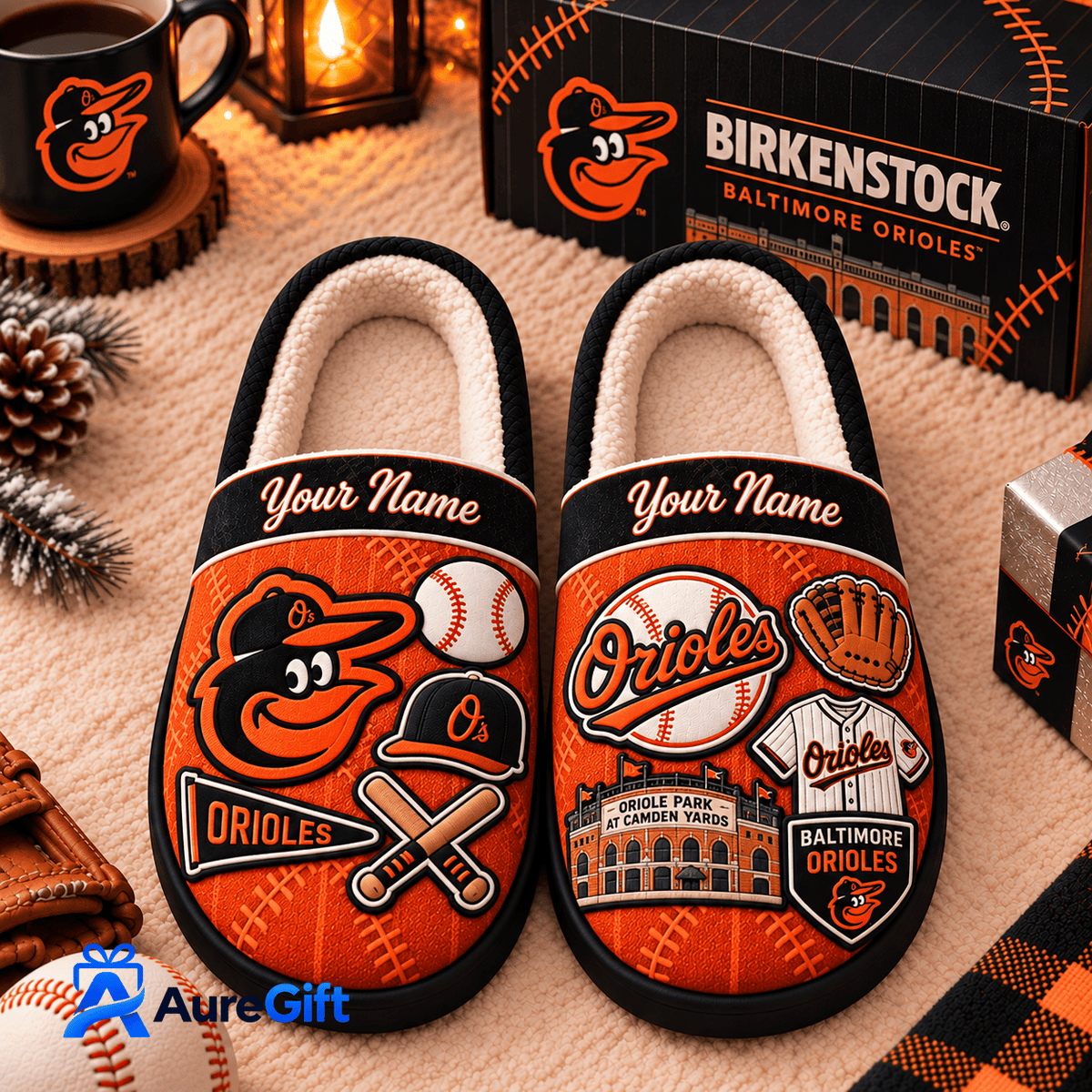Baltimore Orioles MLB Game Day Personalized Name Slipper Gift For Fan - Limited Edition