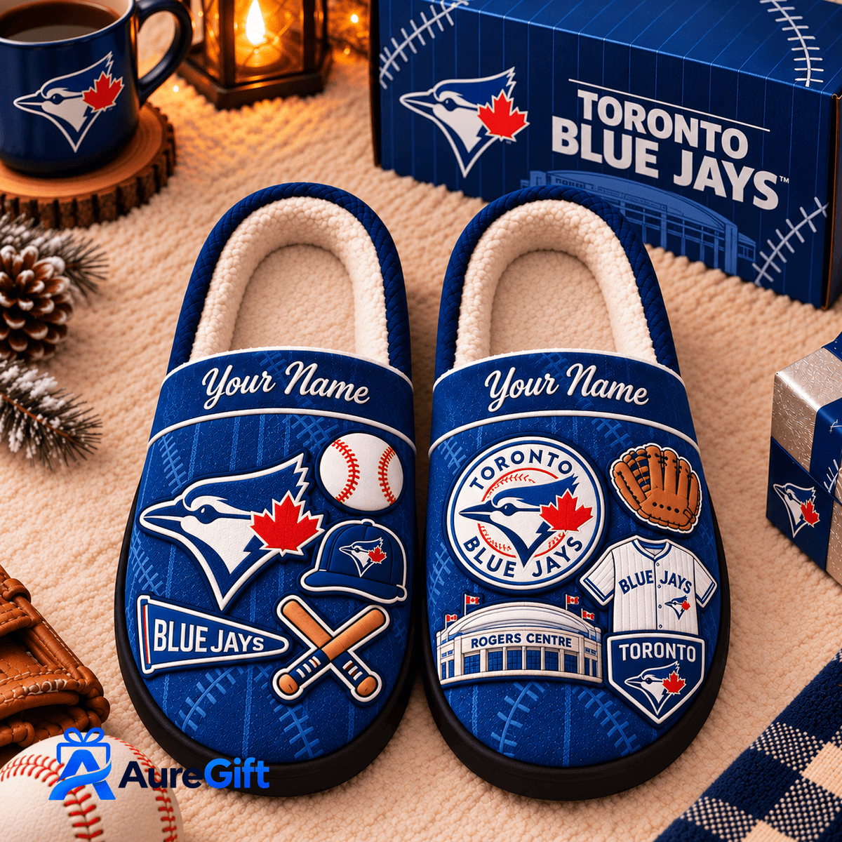 Toronto Blue Jays MLB Game Day Personalized Name Slipper Gift For Fan - Limited Edition