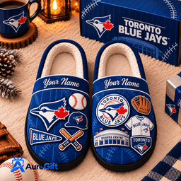 Toronto Blue Jays MLB Game Day Personalized Name Slipper Gift For Fan - Limited Edition