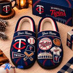 Minnesota Twins MLB Game Day Personalized Name Slipper Gift For Fan - Limited Edition
