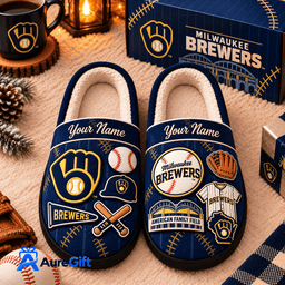 Milwaukee Brewers MLB Game Day Personalized Name Slipper Gift For Fan - Limited Edition