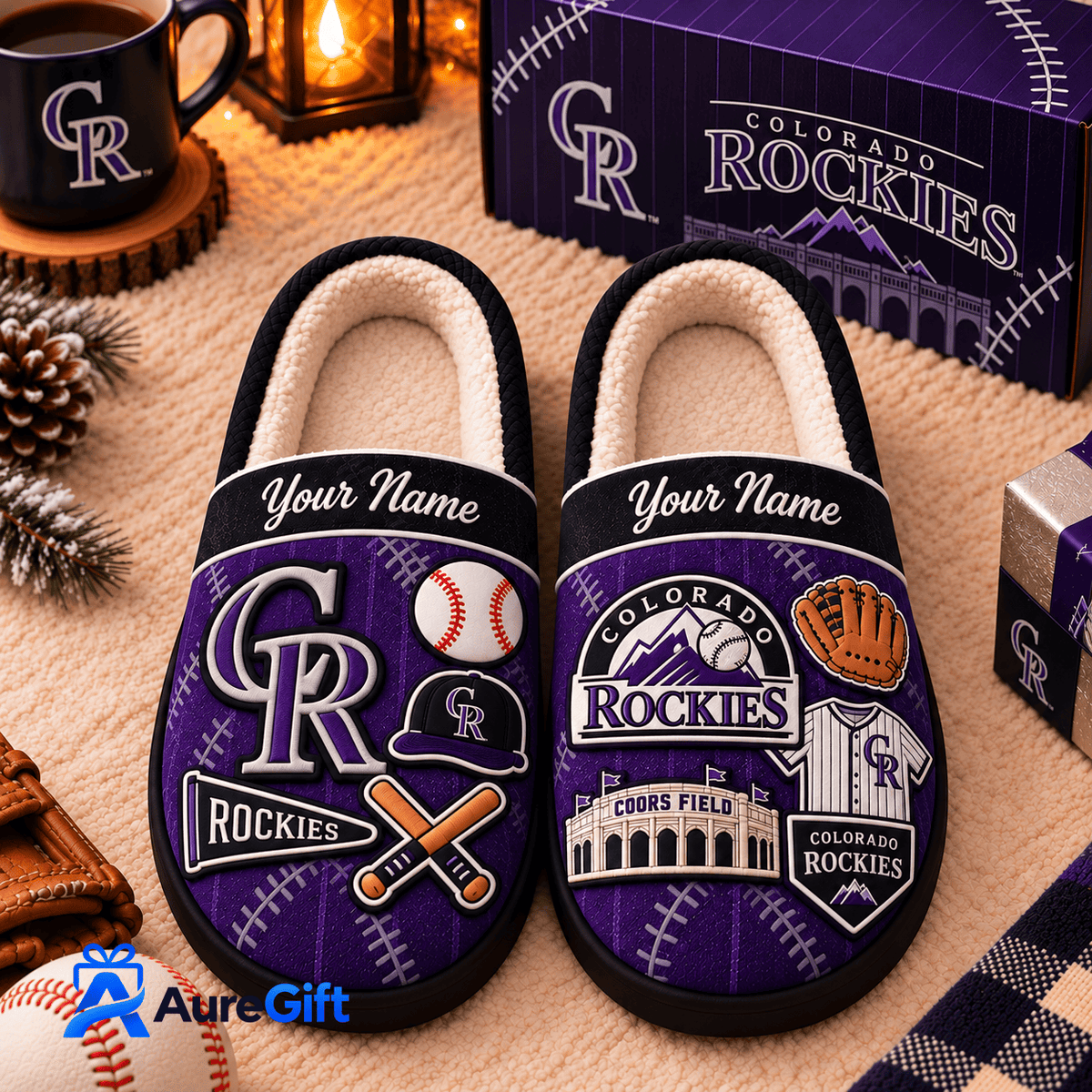 Colorado Rockies MLB Game Day Personalized Name Slipper Gift For Fan - Limited Edition