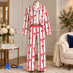 Philadelphia Phillies MLB Game Day Personalized Name Set Long Pajamas Gift For Fan - Limited Edition