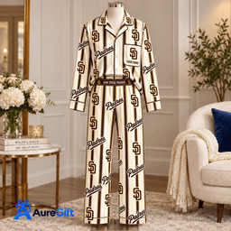 San Diego Padres MLB Game Day Personalized Name Set Long Pajamas Gift For Fan - Limited Edition