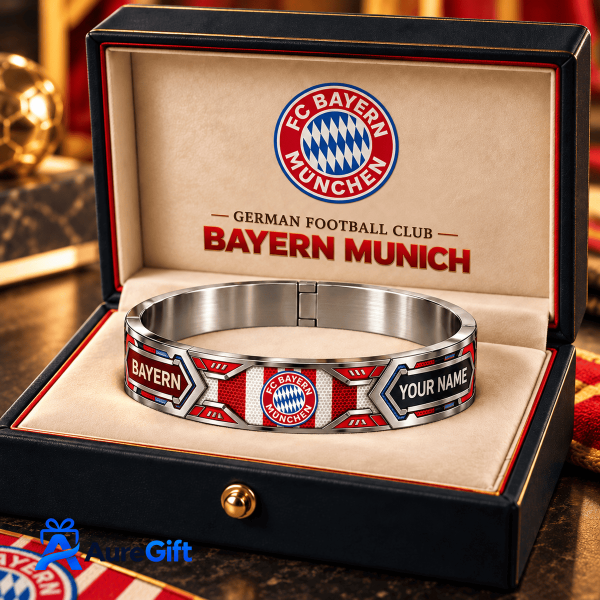 Bayern Munich Bundesliga Matchday Personalized Name Premier 3D Bracelet For Fan - Limited Edition