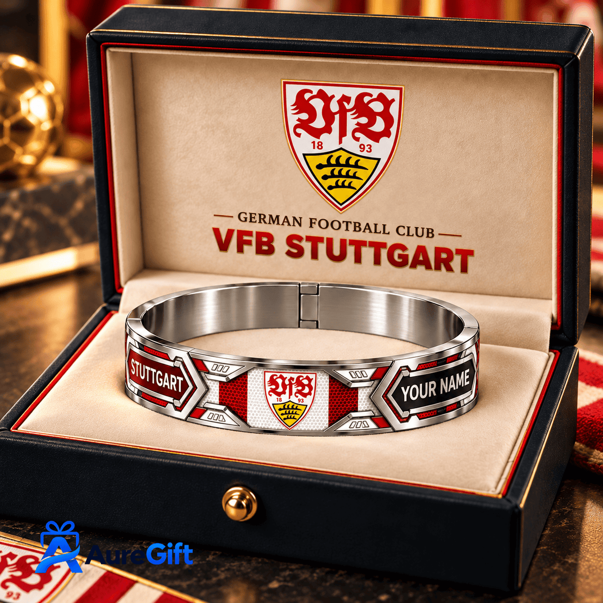 VfB Stuttgart Bundesliga Matchday Personalized Name Premier 3D Bracelet For Fan - Limited Edition