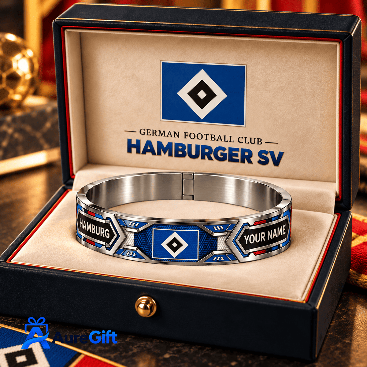 Hamburger SV Bundesliga Matchday Personalized Name Premier 3D Bracelet For Fan - Limited Edition