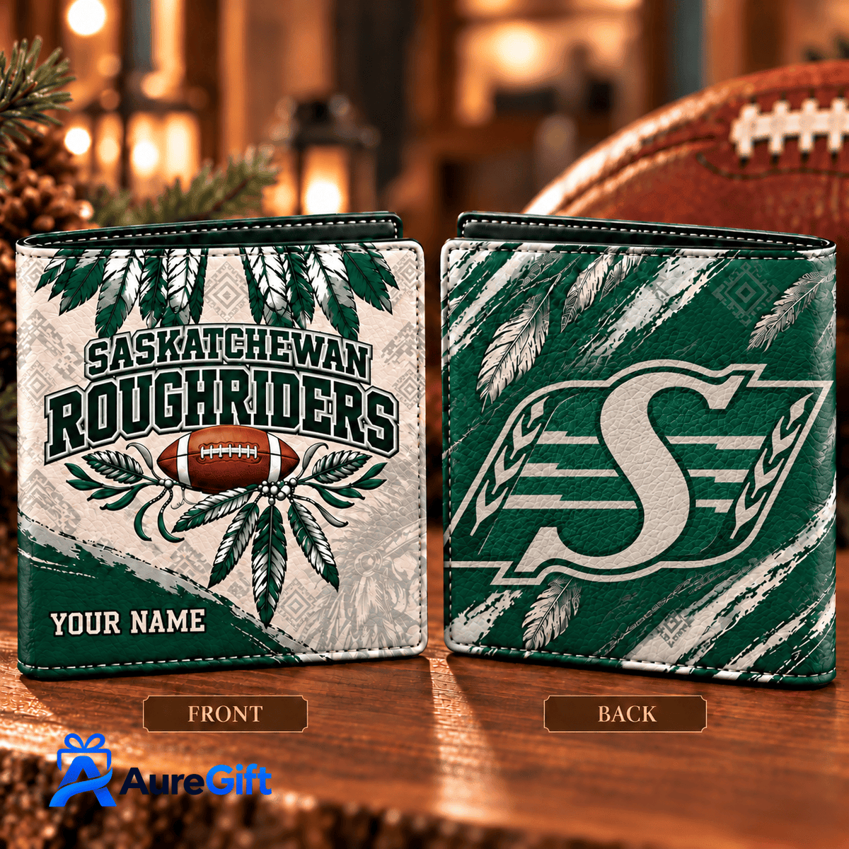 Saskatchewan Roughriders CFL Native Personalized Men Allover Wallet– Premium Limited Edition Gift for Fans