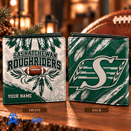 Saskatchewan Roughriders CFL Native Personalized Men Allover Wallet– Premium Limited Edition Gift for Fans