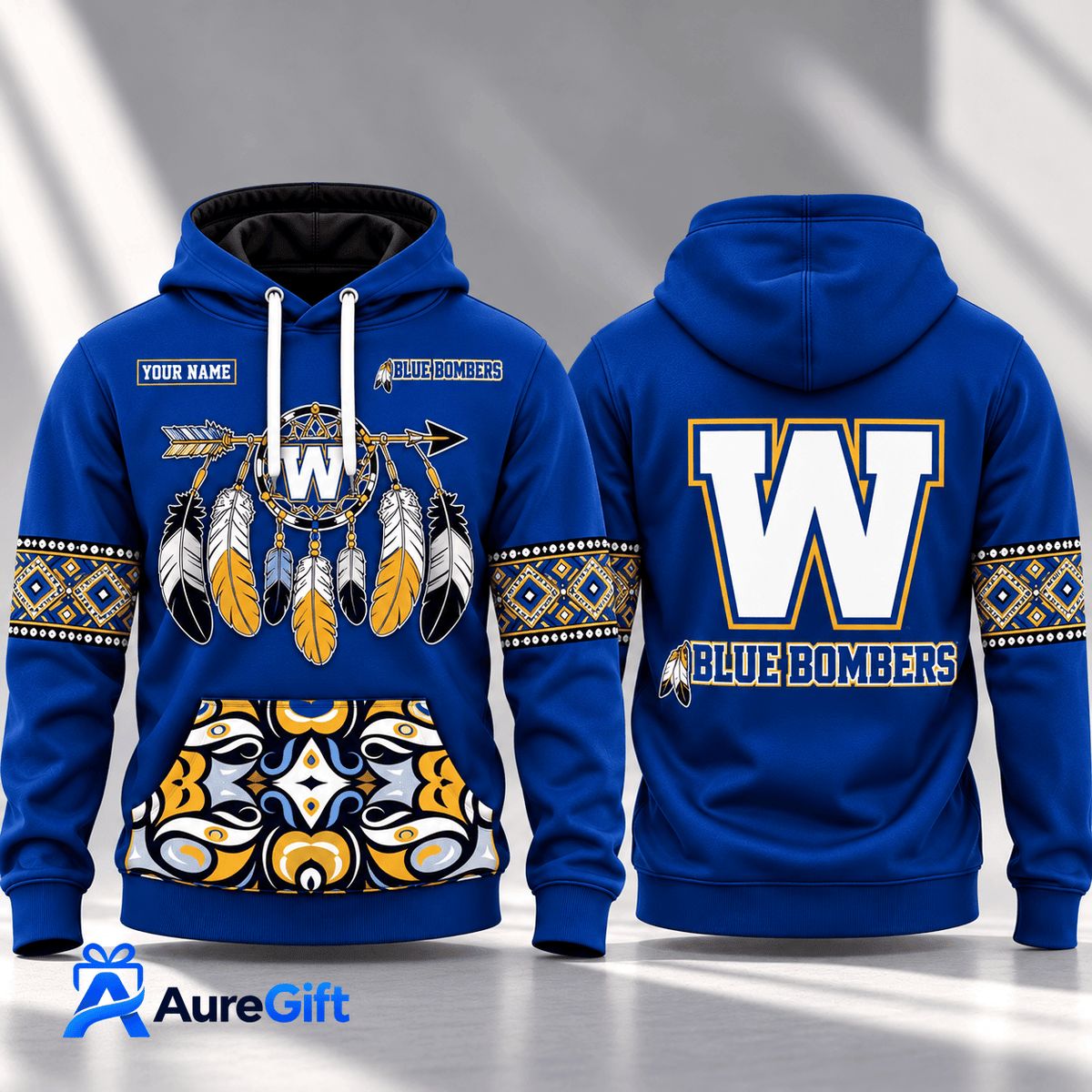 Winnipeg Blue Bombers CFL Native Personalized Hoodie – Premium Limited Edition Gift for Fans