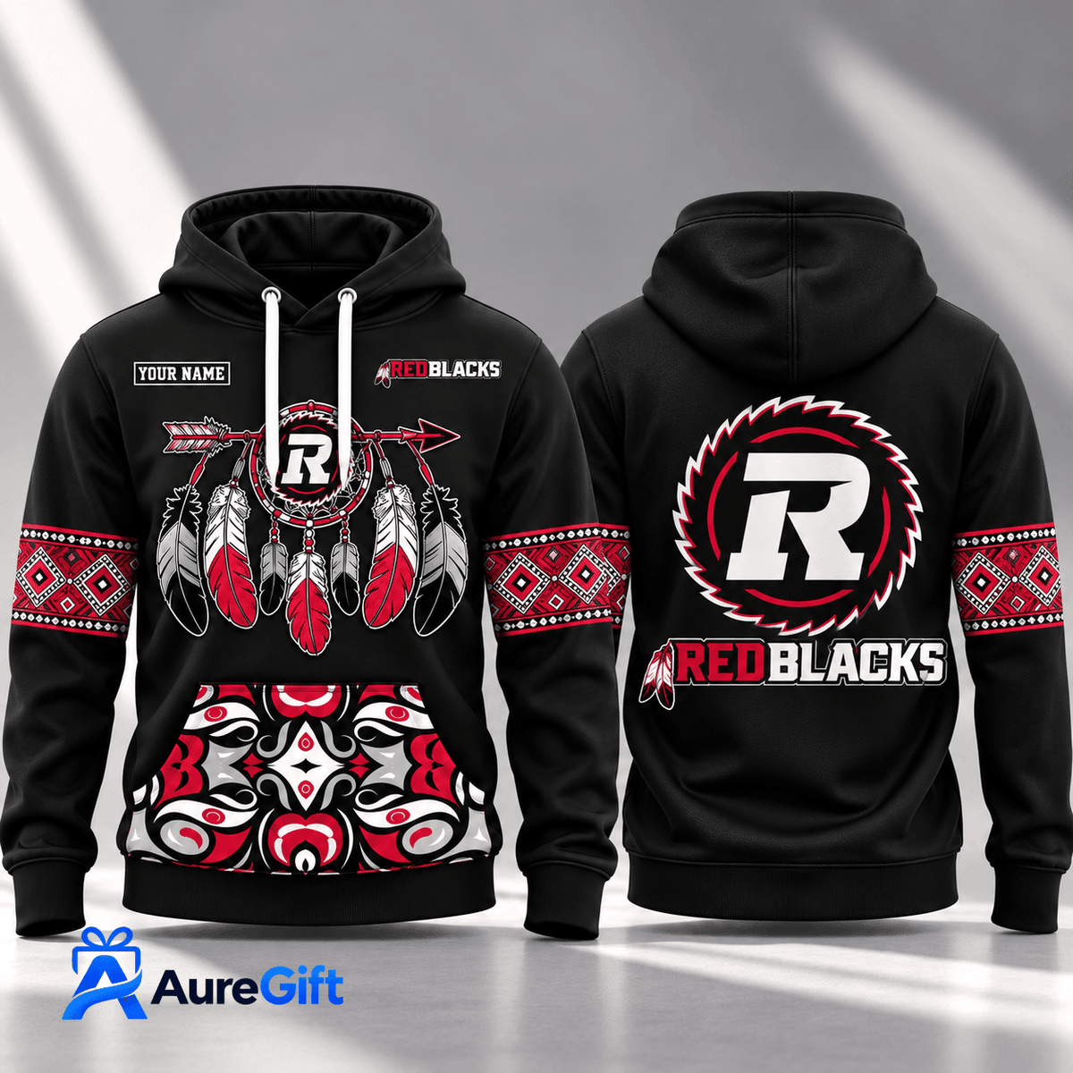Ottawa REDBLACKS CFL Native Personalized Hoodie – Premium Limited Edition Gift for Fans