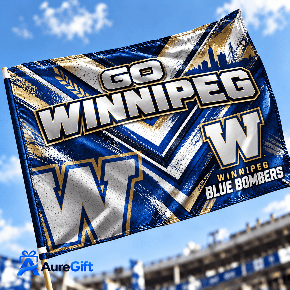 Winnipeg Blue Bombers CFL Personalized House Flag – Premium Limited Edition Gift for Fans