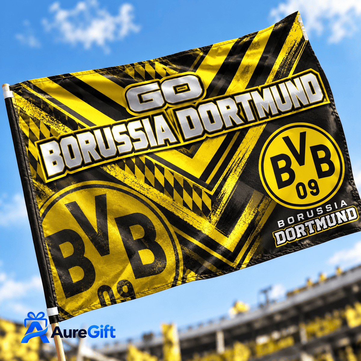 Borussia Dortmund Bundesliga Matchday Personalized Name Flag House For Fan - Limited Edition