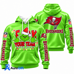 Tampa Bay Buccaneers Grinch Your Team NFL Christmas Hoodie – Green