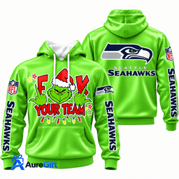 Seattle Seahawks Grinch Your Team NFL Christmas Hoodie – Green