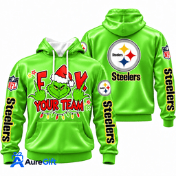 Pittsburgh Steelers Grinch Your Team NFL Christmas Hoodie – Green