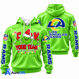 Los Angeles Rams Grinch Your Team NFL Christmas Hoodie – Green