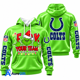 Indianapolis Colts Grinch Your Team NFL Christmas Hoodie – Green