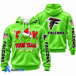 Atlanta Falcons Grinch Your Team NFL Christmas Hoodie – Green