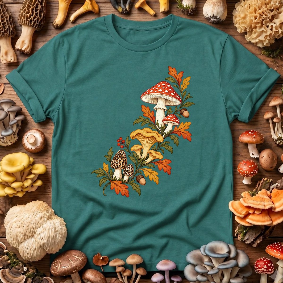 Autumn Mushroom Foraging T Shirt