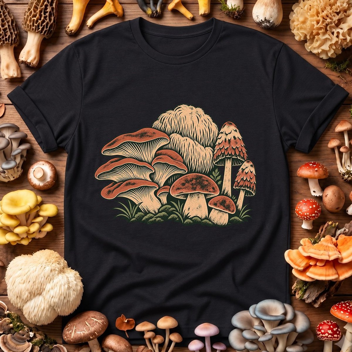 Autumn Mushroom Gathering T-shirt