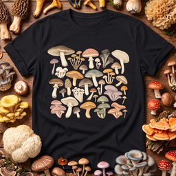 Mushroom Species Chart T-shirt