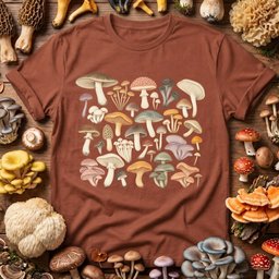 Mushroom Species Chart T-shirt