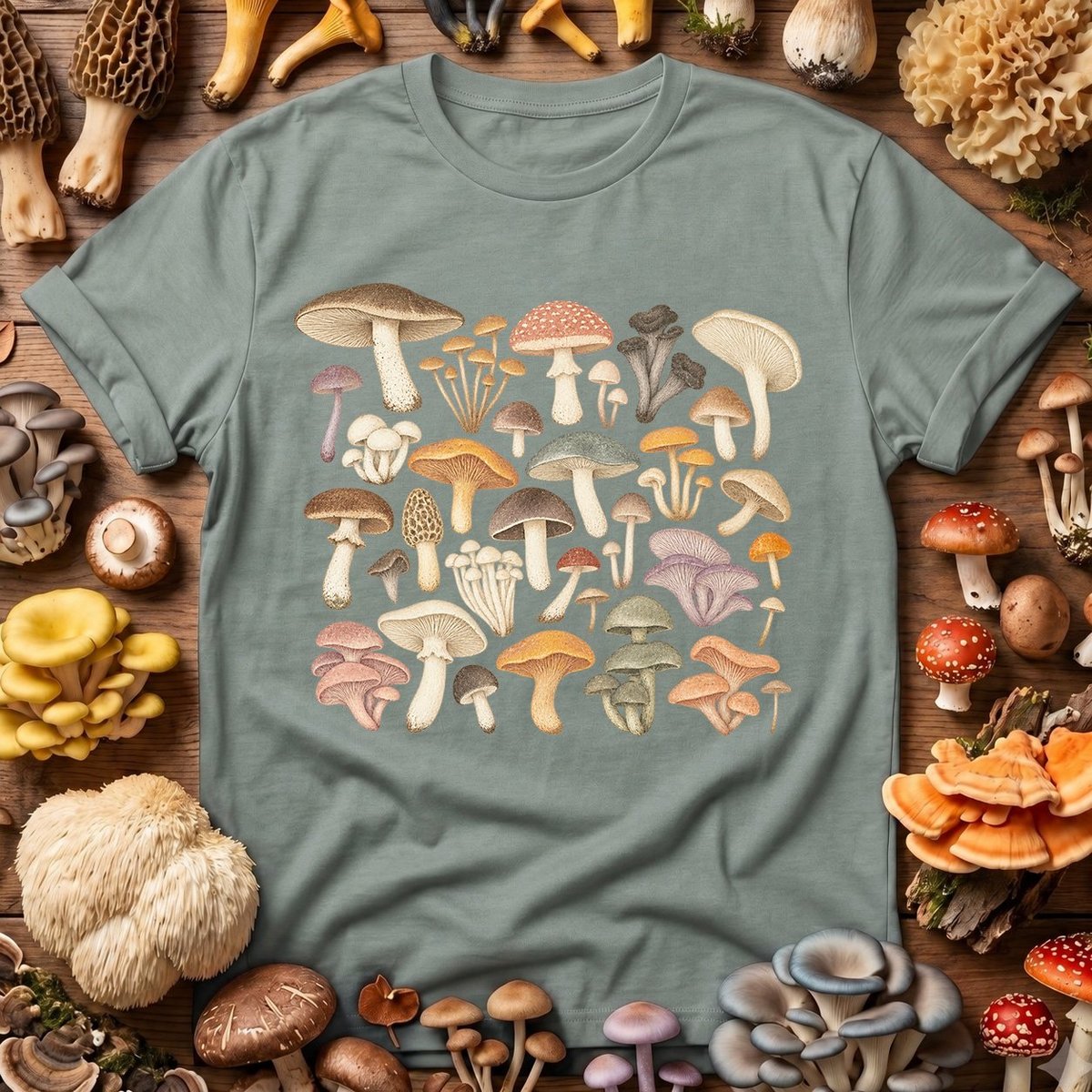 Mushroom Species Chart T-shirt