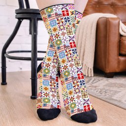 Sewing Lover Crew Socks Quilt Blocks