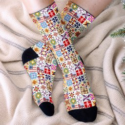 Sewing Lover Crew Socks Quilt Blocks