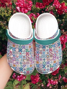 Sewing Lover Graphic Clogs Traditional Quilt Blocks