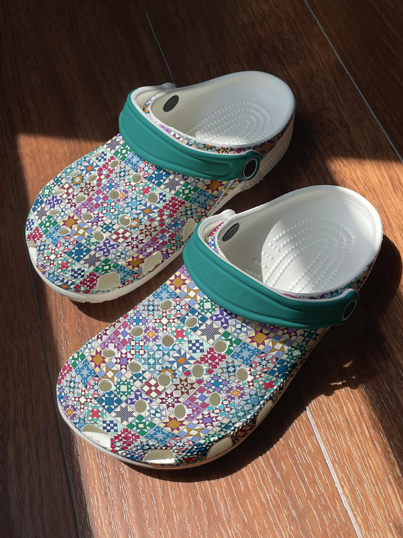 Sewing Lover Graphic Clogs Traditional Quilt Blocks