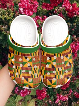 2026 Black History Month Graphic Clogs African Kente Inspired