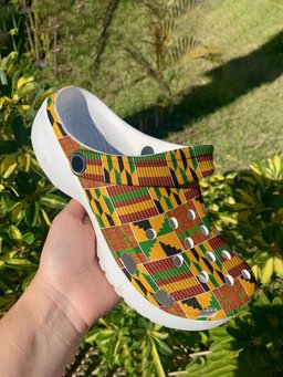 2026 Black History Month Graphic Clogs African Kente Inspired
